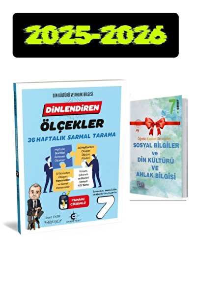 Eker Test Yayınları 7. Sınıf Dinlendiren Ölçekler 36 Haftalık Sarmal Tarama