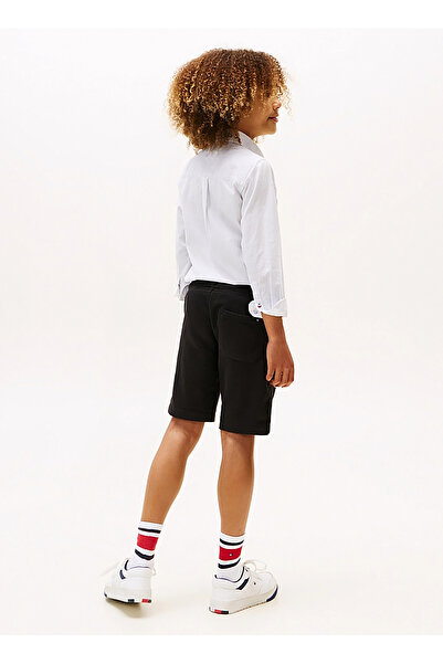 Tommy Hilfiger Lastikli Bel Regular Fit Siyah Erkek Çocuk Şort KB0KB09481BDS
