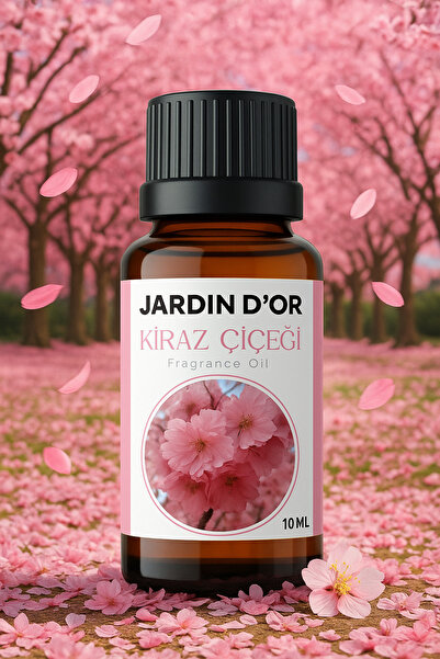 JARDIN D'OR Kiraz Çiçeği Esansiyel Uçucu Koku Yağı Buhurdanlık Yağı Difüzör E...