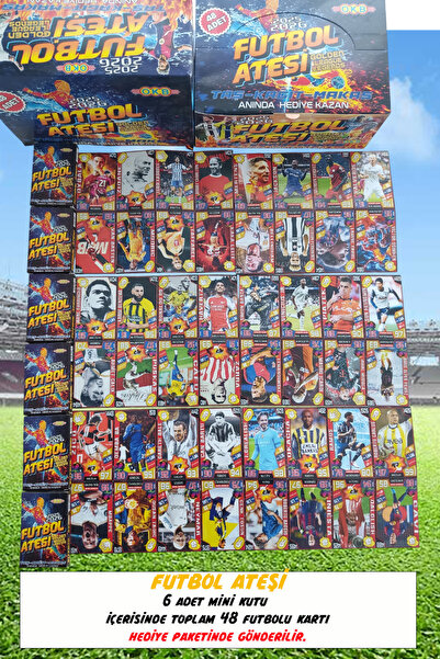 OYUNKAFASI FUTBOL ATEŞİ - Taş Kağıt Makas (YENİ) 6 MİNİ KUTU TOPLAM 48 FUTBOLCU OYUN KARTI