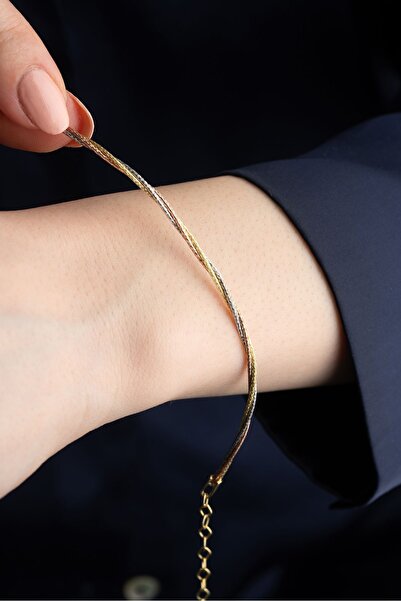 Silvano Jewelry 925 Ayar Gümüş Rose Gold Dorika Bileklik