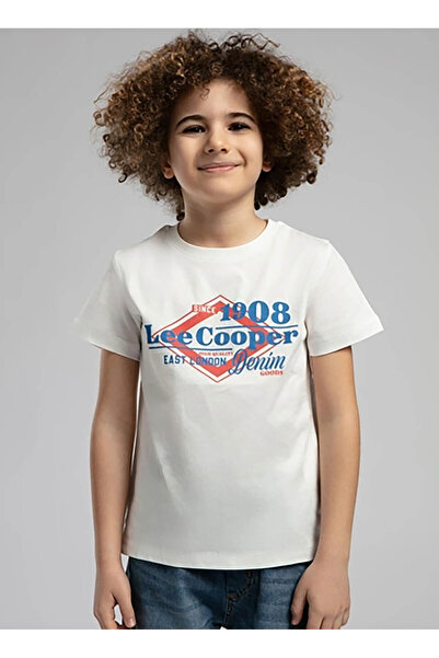 Lee Cooper Printed Ecru Boy's T-Shirt 252 Lcb 242004