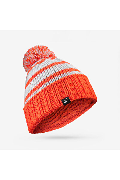 Decathlon Wedze Çocuk Kayak Beresi - Gri/Kırmızı - Grand Nord 500