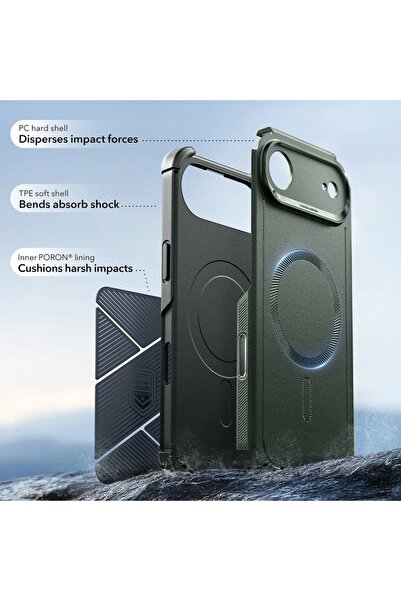 ESR Case for iPhone 17 Air, Magsafe, Cyber Halolock, Green