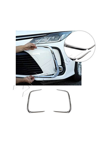 ServetDizaynOto Toyota Corolla Uyumlu 2019 Ve Üzeri Krom Ön Sis Kaşı 2 Parça ...