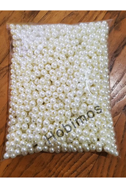 Hobimos 250gr 8mm mărgele de perle din plastic de calitate A, culoare crem, m...