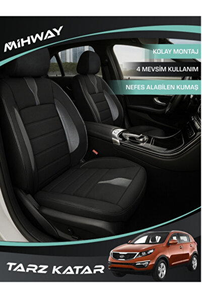 Mihway غطاء مقعد BETELGEUSE باللون الأسود لسلسلة كيا سبورتاج 2010-2016 طقم كامل