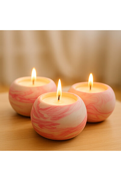 7Light Japon Kiraz Çiçeği Kokulu 3'lü Dekoratif Mum