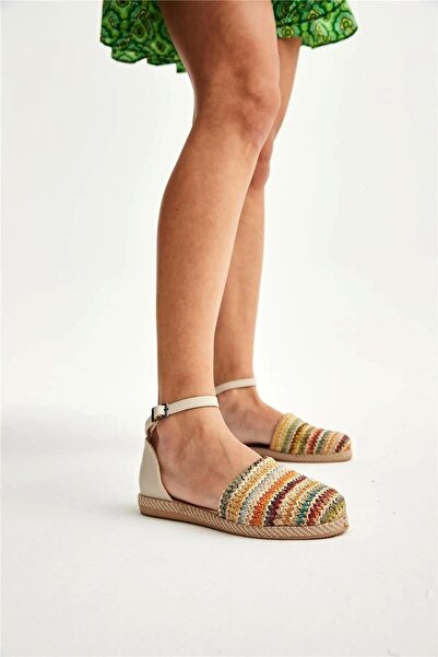 Papuçsepeti Water Perisi 1701 Γυναικεία Ψάθινα Πλεκτά Casual Παπούτσια