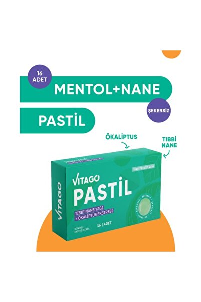 Vitago Pastıl Tıbbı Nane Ve Okalıptus Yagı Iceren 16' Lı Pastıl Takvıye Edıcı Gıda