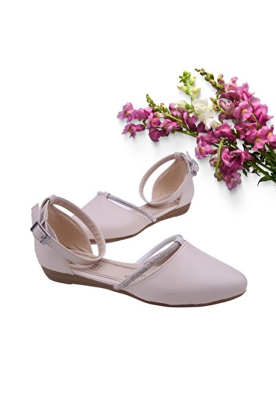 Sedef 2070 Pantofi de balerină cu curea la gleznă