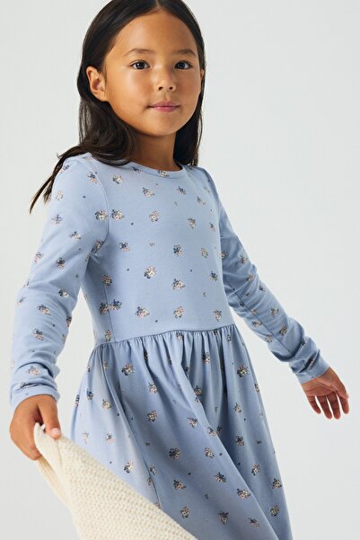 H&M Baskılı ve Pamuklu Elbise