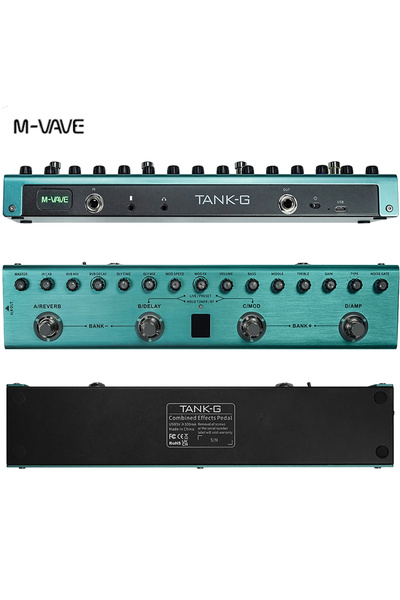 Choice M-VAVE TANK-G M-vave Tank-G Guitar Multi-Effects Pedal 36 Presets,9 Preamp Slot,3-Band EQ,8 IR Cab S