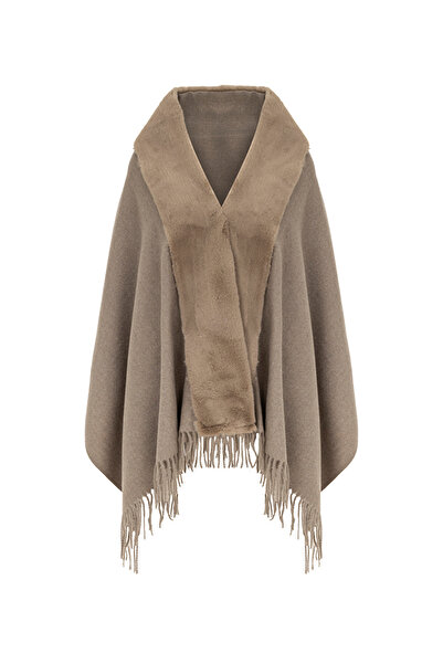 İpekyol Furry Faux Poncho