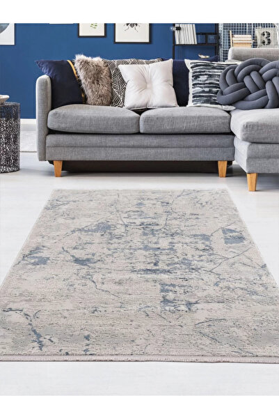 PetraHomeLiving Breda Modern Salon ve Oturma Odası Halısı - Mavi 9148-Y9