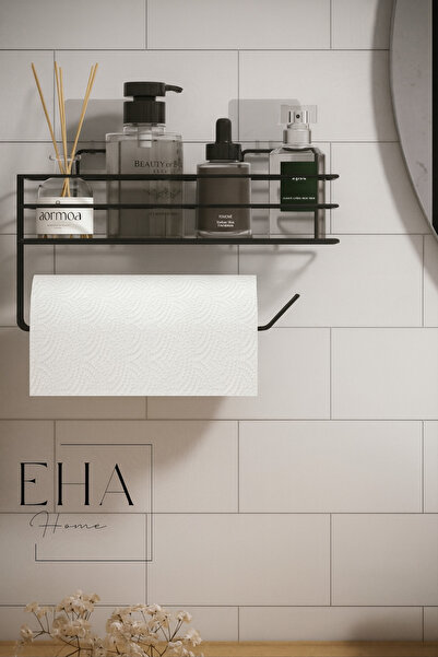 EHA HOME Yapışkanlı Banyo Rafı Kağıt Havlu Tutacağı