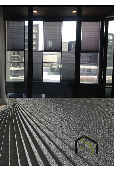 Genel Markalar Katlanabilir Cam Balkon Plise Perde Antrasit Renk (Kancalı veya Vidalı Montaj)