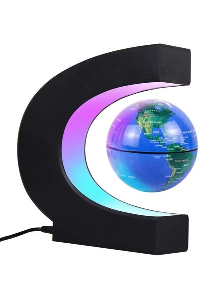 awwaline Glob pamantesc magnetic plutitor cu iluminare LED, awwaline®, albastru