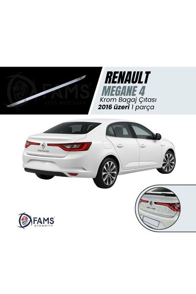FAMS OTO AKSESUAR Renault Megane 4 Krom Bagaj Alt Çıtası 2016 Üzeri P. Çelik ...