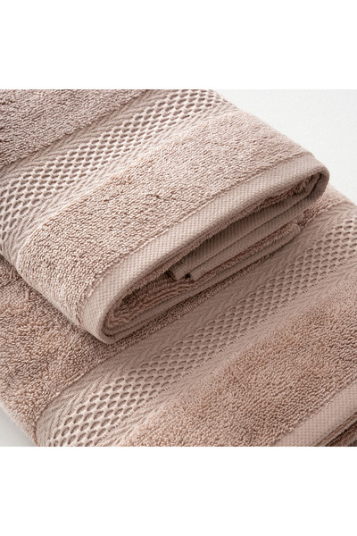 Ecocotton Auraline 3-Piece Towel Set 100% Organic Cotton Powder