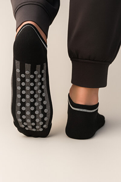 shefox 3 чифта дамски памучни чорапи с ABS печат, неплъзгащи се