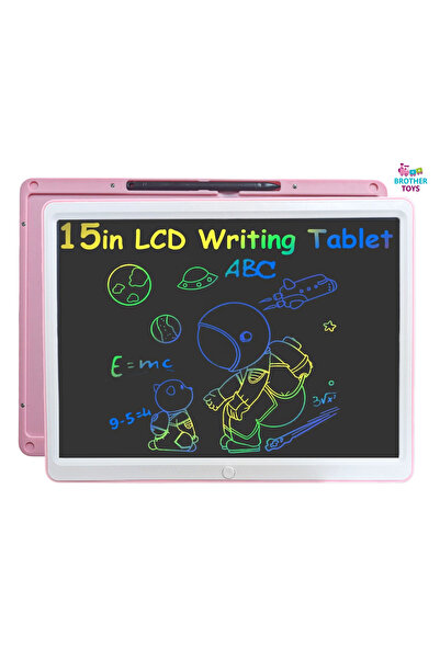 Brother Toys 15 İnch Renkli Yazan LCD Dijital Çocuk Tablet Yazı Tahtası Silin...