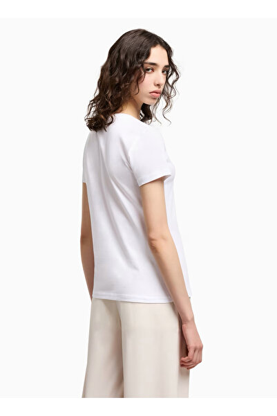 Armani Exchange Γυναικείο μπλουζάκι με λαιμόκοψη σε λευκό χρώμα Xw000387