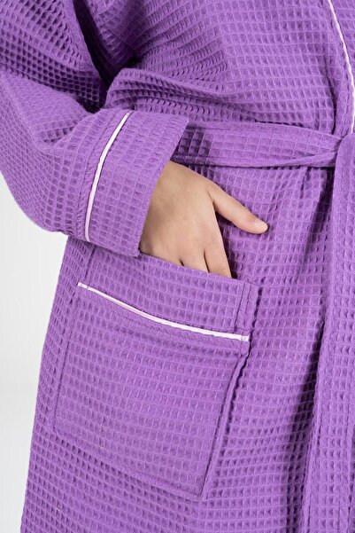 VAROL Kimono Collar Pique Bathrobe Dressing Gown - Chaos Series