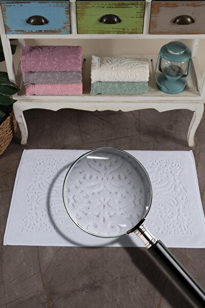 VAROL 2 Pieces Gramaged Jacquard Foot Towel Mat