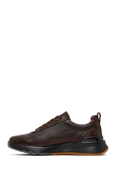 Derimod Men's Brown Lace-Up Thick Sole Leather Sneaker 25Wfd611714