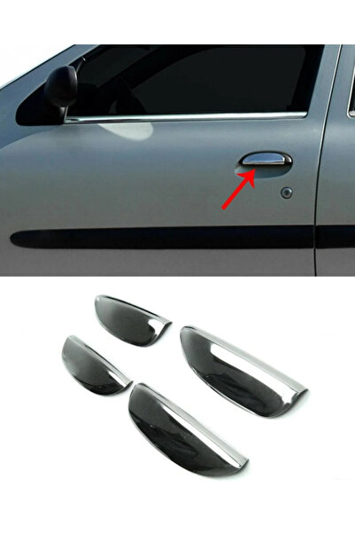 ACK Dizayn RENAULT CLİO/SYMBOL 1996-2004 ARACA ÖZEL KROM KAPI KOLU PASLANMAZ ...