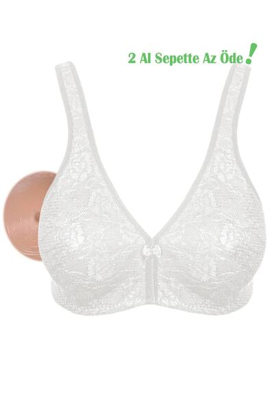 Alışveriş Meydanı Sutien alb din bumbac pieptănat cu buzunare pentru proteză dentară