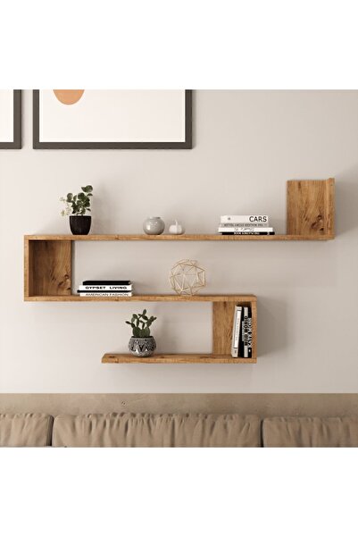 Yurupa Wall R10 Modern Duvar Rafı Kitaplık Atlantik Çam WAL10-A