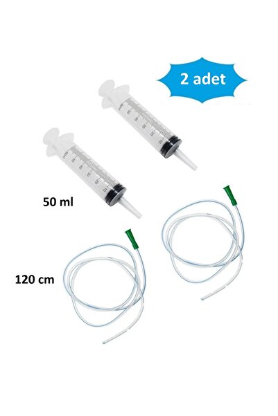 QBR Home Plastik Enjektör Hortumlu Büyük 50ml - Sıvı Emme Enjektörü ( 2 adet )