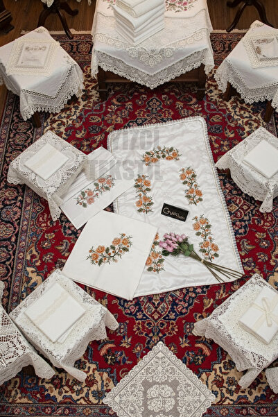 Çt Çeyizci Tekstil طقم سجادة صلاة مكونة من 3 قطع - بني