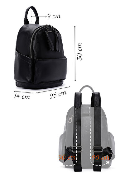Derimod Women's Black Casual Backpack 25Wbd2495Ft