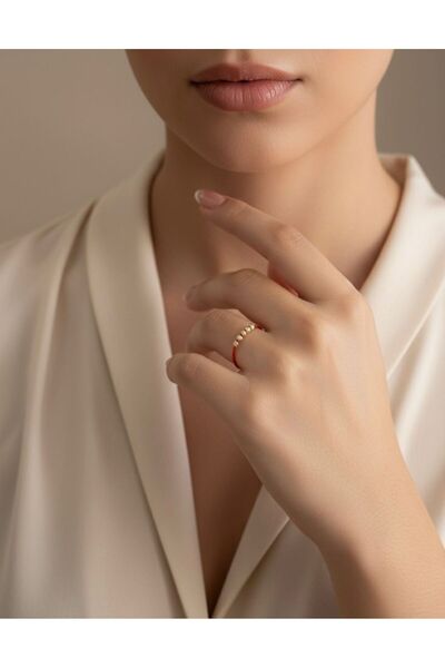 Altıncık 14 Ayar Altın Beşibiryerde (5'i 1 Yerde) İpli Yüzük