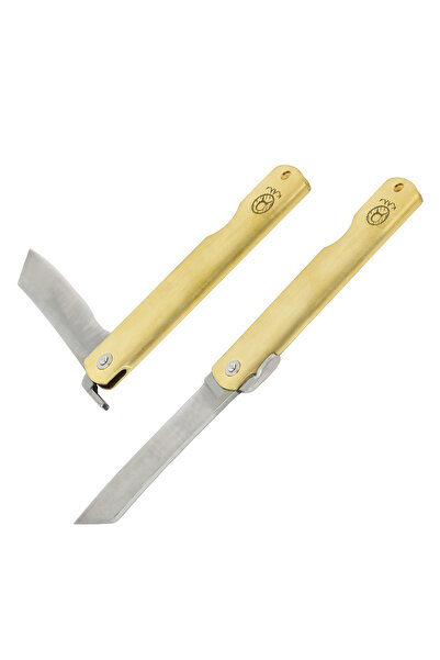 KAM KNIFE Kam - HIGO - Geleneksel Karbon Çelik - Pirinç Sap - Çakı - HİGO-CKP814
