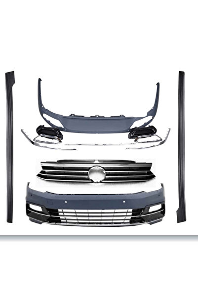 Wisco Volkswagen Passat B8 R Lıne 14 18 Arası Uyumlu Tampon Setı Komple (On Arka Yan) BK PB8R S1