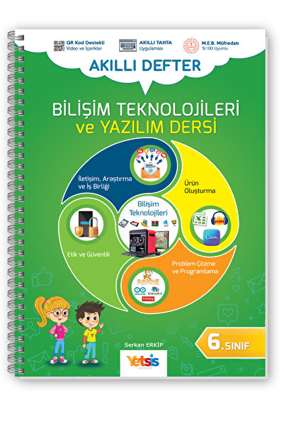 Yetsis Yayınları 6. Sınıf Bilişim Teknolojileri ve Yazılım Dersi Akıllı Defte...