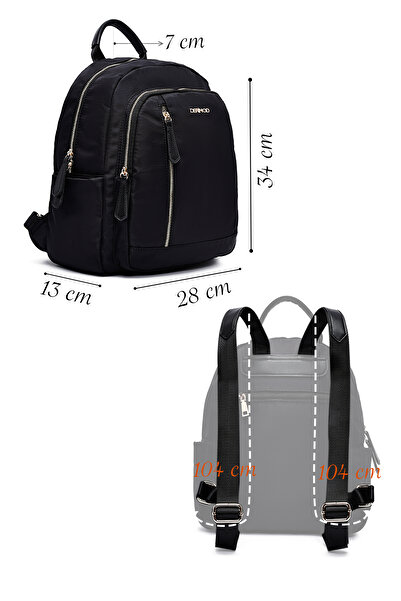 Derimod Women's Black Fabric Backpack 25Abd24466F
