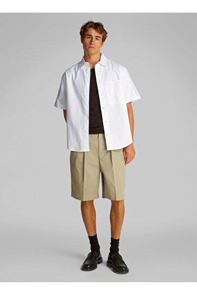 Calvin Klein Jeans Beyaz Erkek Gömlek J30J327293YAF OXFORD S/S SHIRT