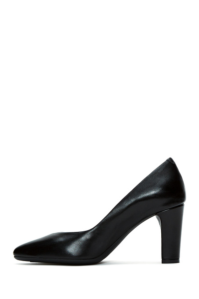 Derimod Gritti Women's Black Thick Heeled Patent Leather Shoes 25Afd110416