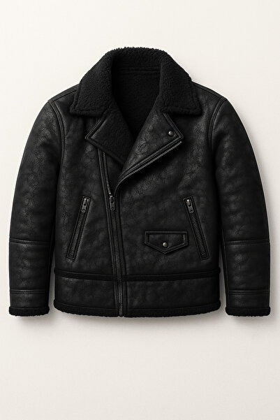 Fiyesmen kürklü suni deri erkek mont -1119-