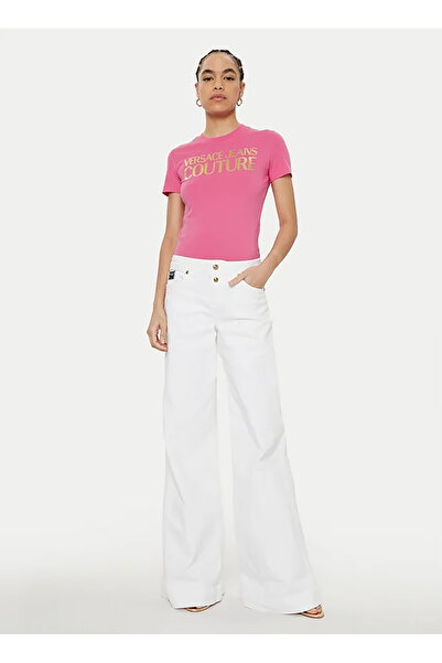 VERSACE JEANS COUTURE Γυναικείο T-Shirt 78HAHT01 CJ00T Ροζ