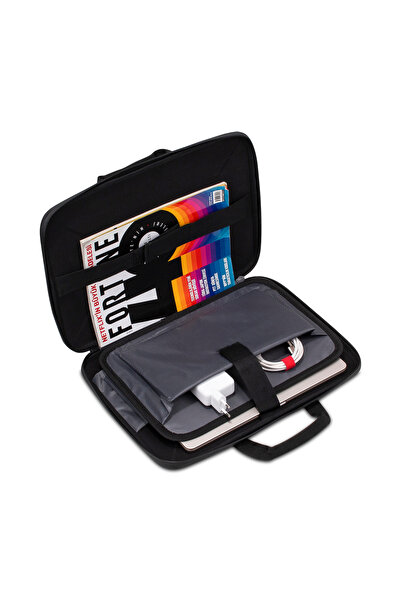 GAUNTLET Classone GA-TH15 твърда чанта за лаптоп от серията Sert Kabuk, съвместима с 15,60 инча - черна