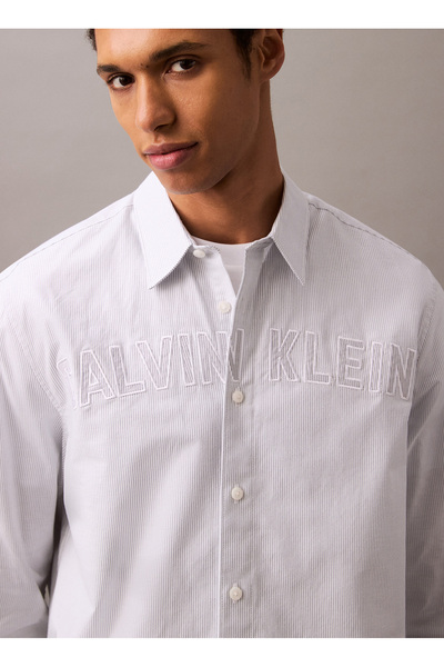 Calvin Klein Jeans Açık Mavi Erkek Gömlek LV04RB119GCIQ LS OXFORD LOGO SHIRT