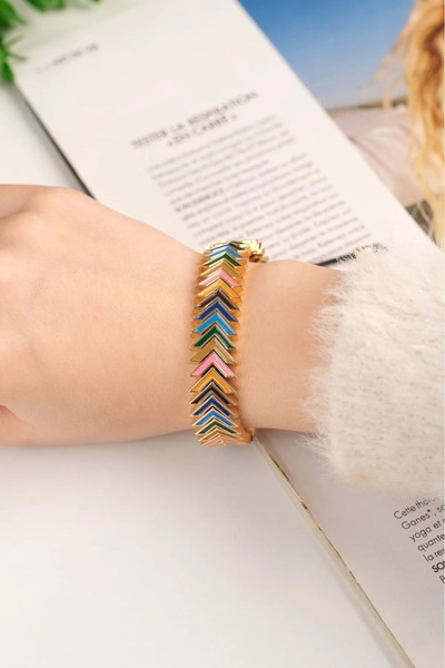 Jack Ferrero GOLD MİNELİ ZİKZAK İP BİLEKLİK