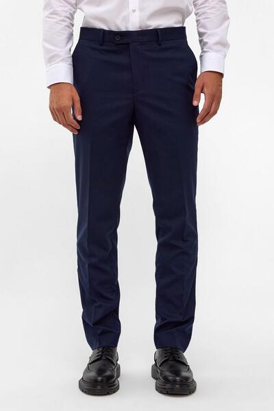 SÜVARİ Lacivert Slim Fit Düz Pantolon