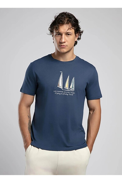 Lee Cooper Yuvarlak Yaka Açık Lacivert Erkek T-shirt 252 Lcm 242042 Nelli A.laci̇vert
